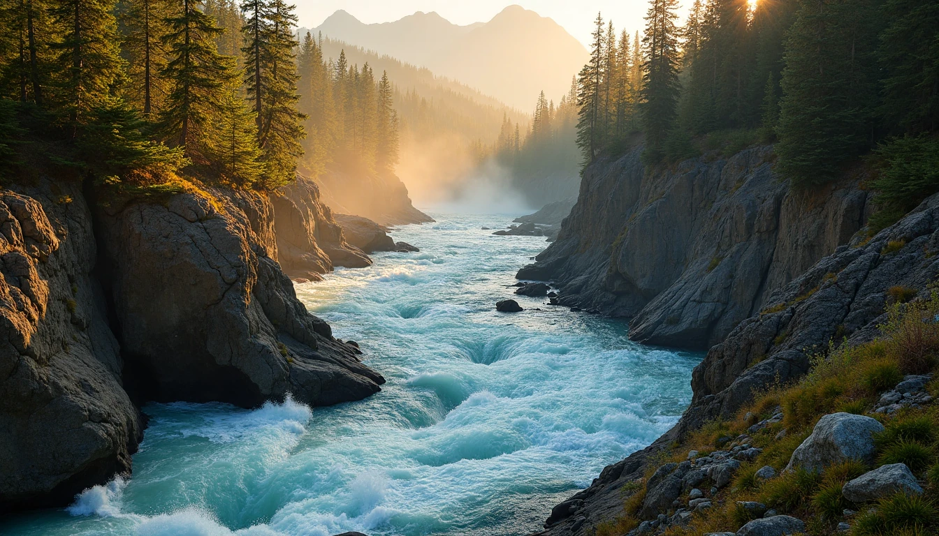 Glacial River Rapids